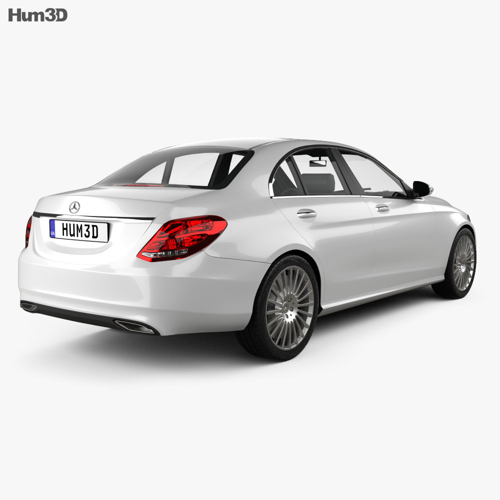 Mercedes-Benz C级 (W205) 轿车 2014 3D模型 后视图