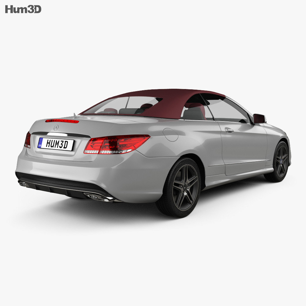 Mercedes-Benz Eクラス コンバーチブル AMG Sports Package HQインテリアと 2014 3Dモデル 後ろ姿