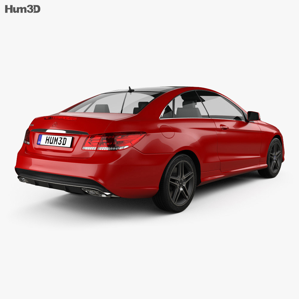 Mercedes-Benz E-class coupe AMG Sports Package 2017 3d model back view