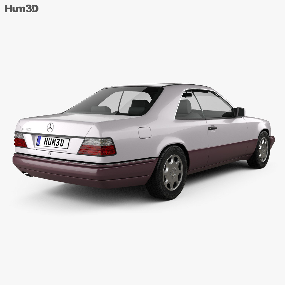 Mercedes-Benz Eクラス クーペ 1993 3Dモデル 後ろ姿