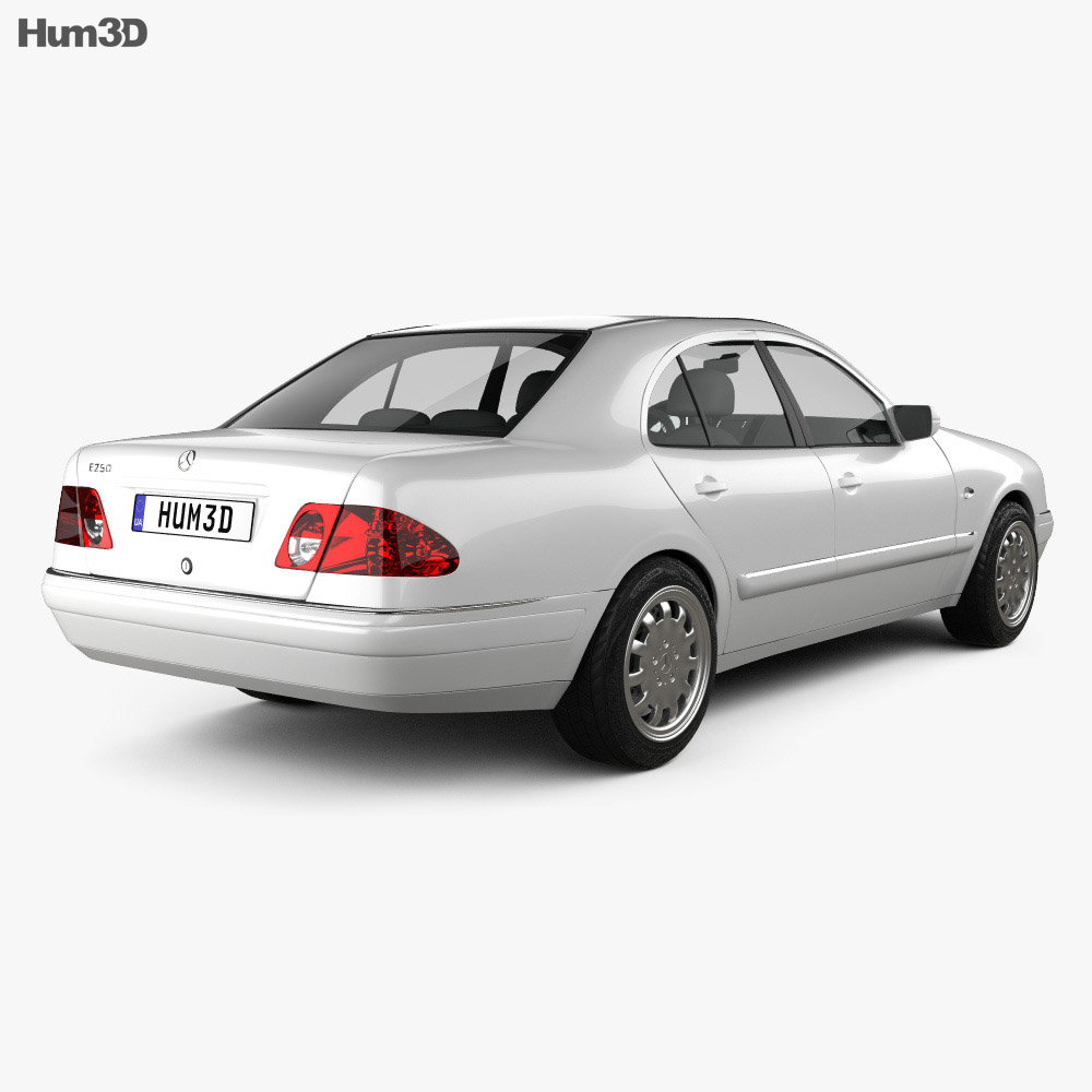 Mercedes-Benz Eクラス セダン (W210) 1996 3Dモデル 後ろ姿