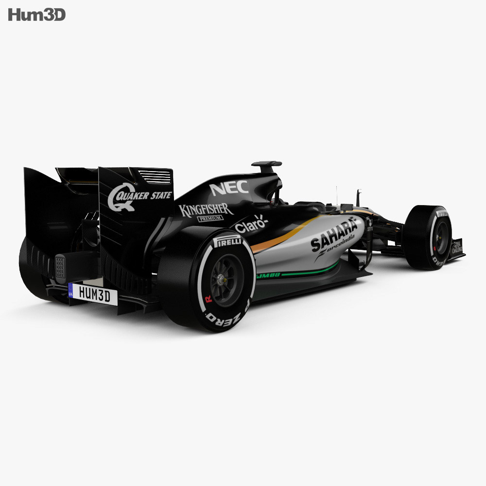 Force India VJM08 2015 3D-Modell Rückansicht