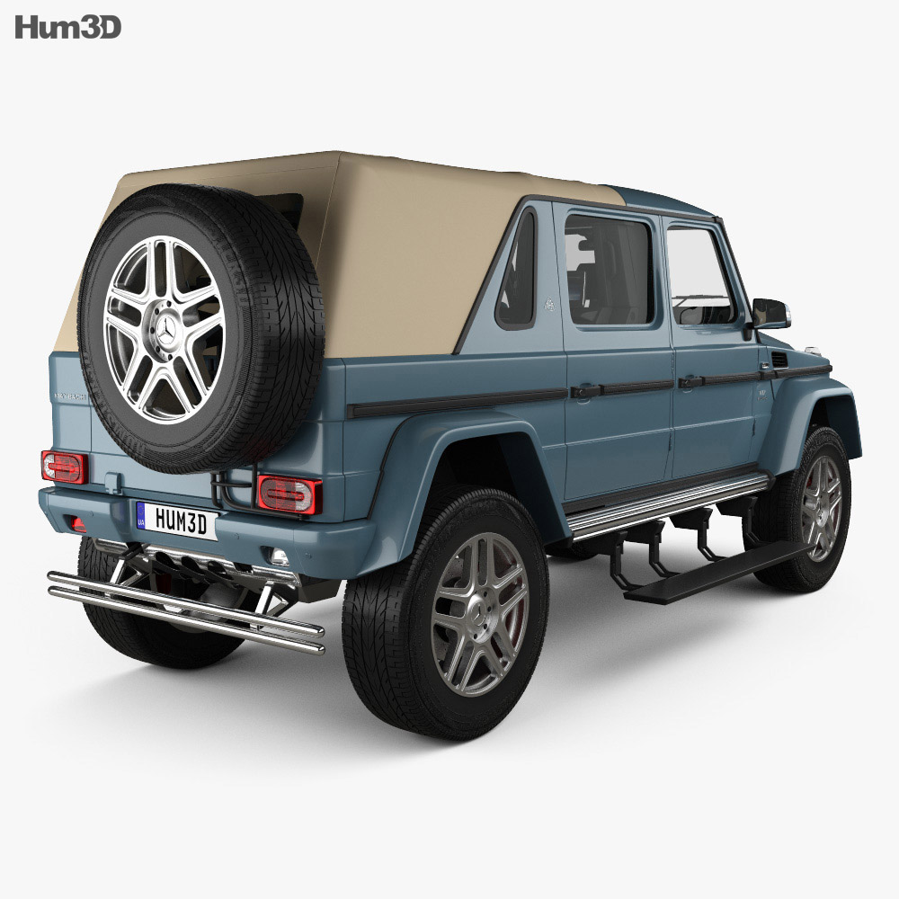 Mercedes-Benz G-class (W463) Maybach Landaulet with HQ interior 2019 3d model back view