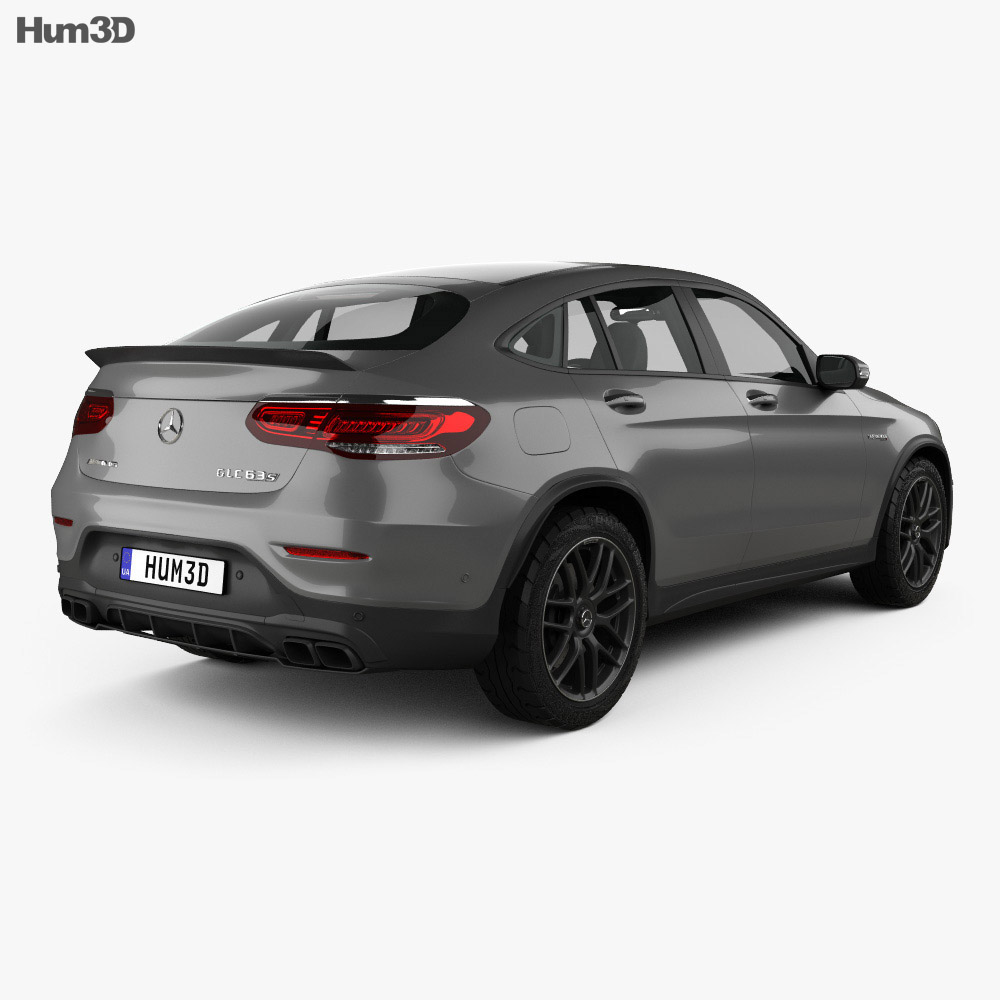 Mercedes-Benz GLC-class (C253) AMG coupe 2022 3d model back view