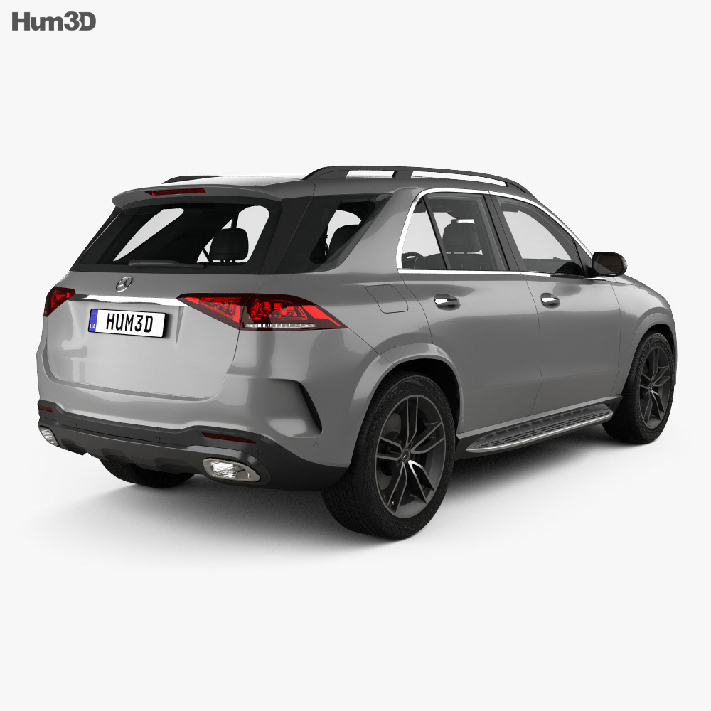 Mercedes-Benz GLE-class AMG-Line with HQ interior 2022 3d model back view