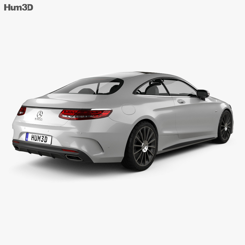 Mercedes-Benz S-class (C217) coupe AMG Sports Package 2020 3d model back view