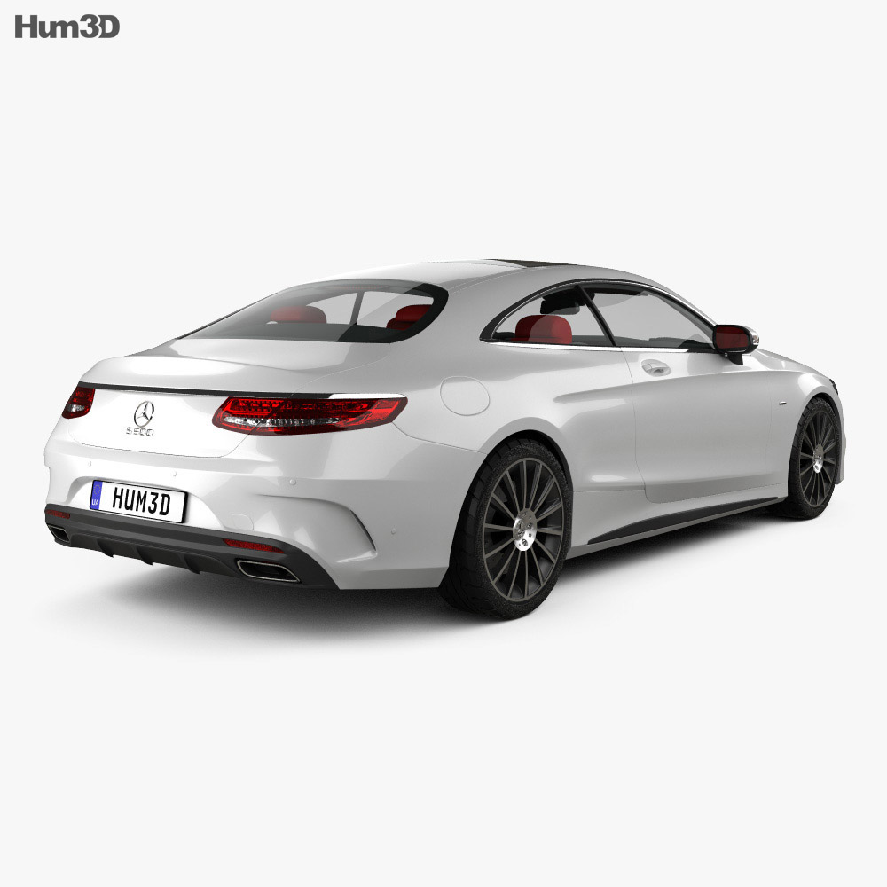 Mercedes-Benz S-class AMG Sports Package (C217) coupe with HQ interior 2020 3d model back view