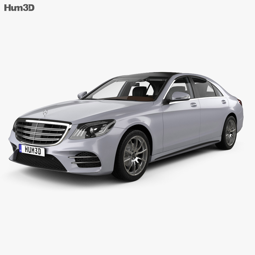 Mercedes Benz S Class V222 Lwb Amg Line With Hq Interior 2017 3d Model Vehicles On Hum3d