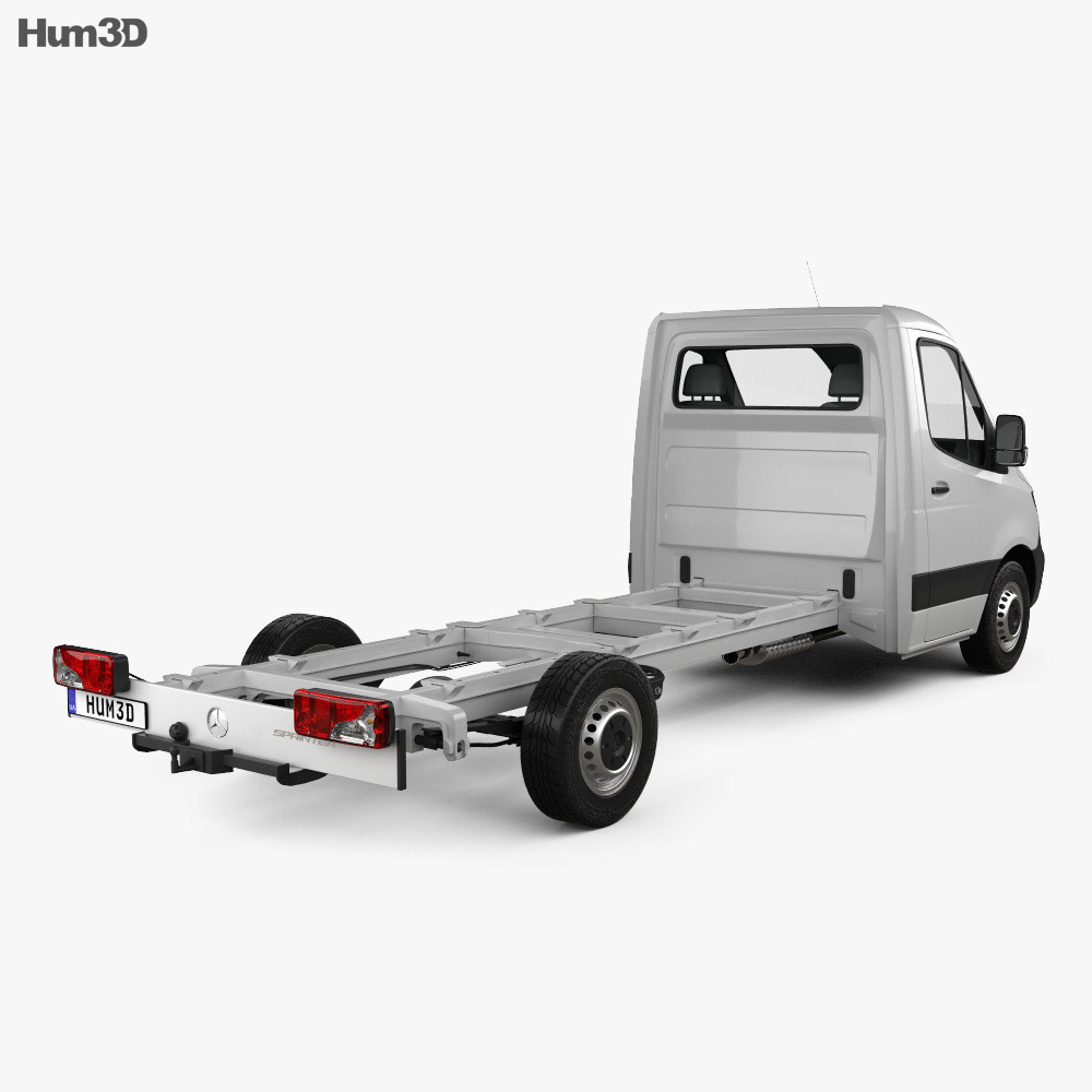 Mercedes-Benz Sprinter (W907) Single Cab Chassis L3 2022 3d model back view