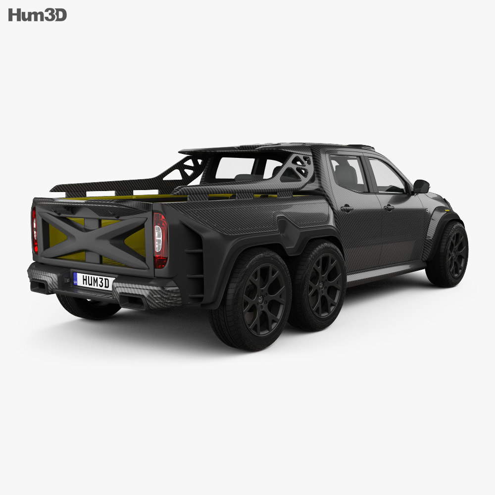 Mercedes-Benz X级 Carlex EXY Monster X 6X6 2022 3D模型 后视图