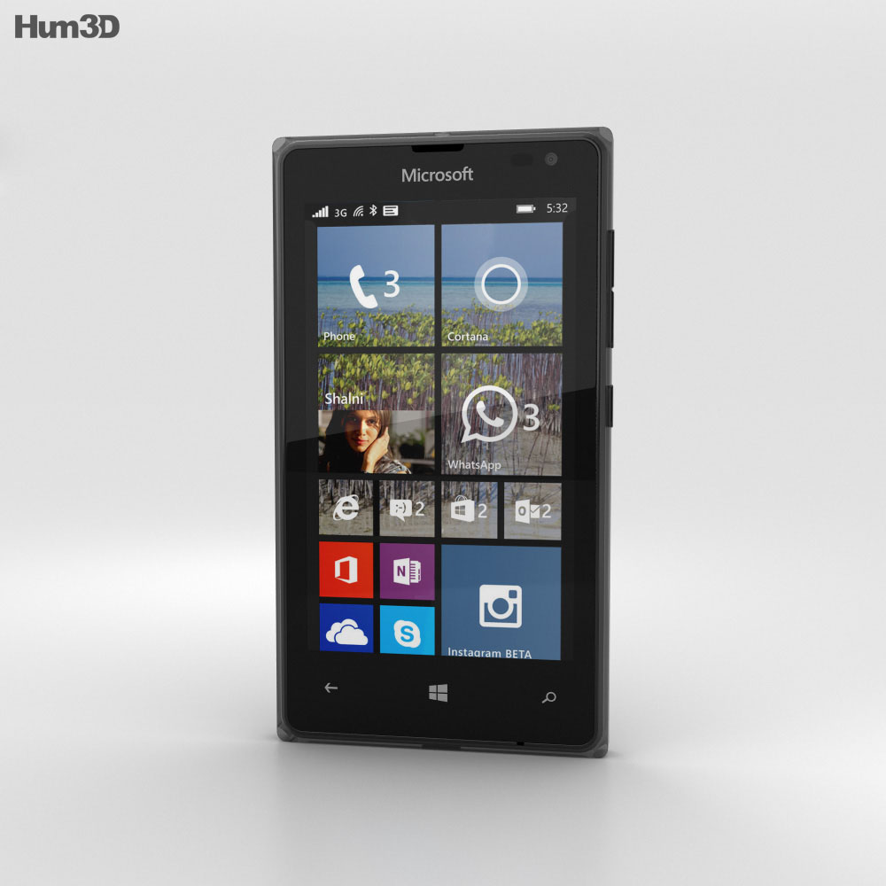 Microsoft Lumia 532 Black 3d model