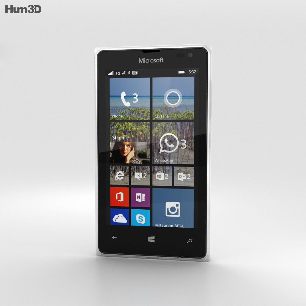 Microsoft Lumia 532 白い 3dモデル 電子機器 On Hum3d