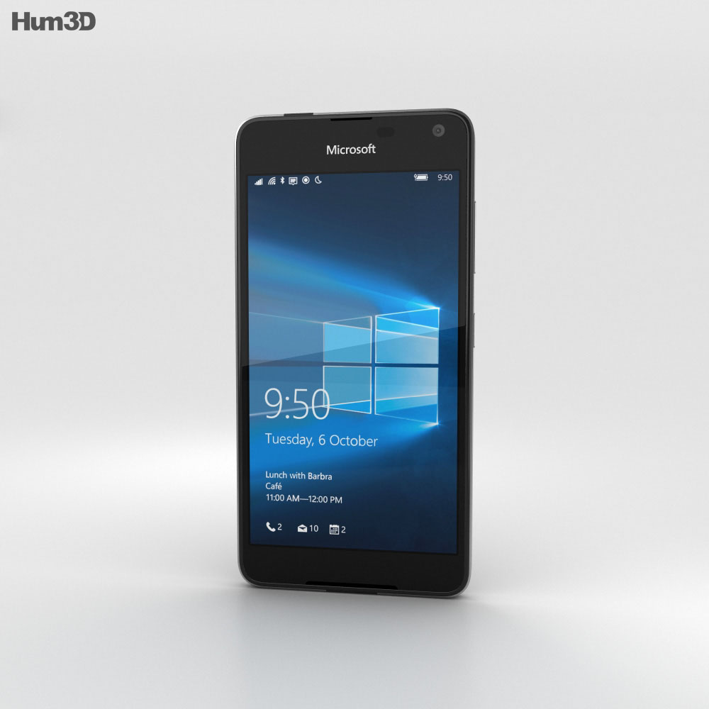 Microsoft Lumia 650 Black 3d model
