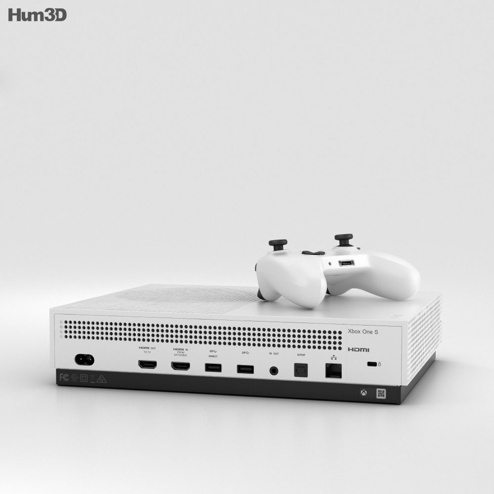 Microsoft Xbox One S 3d model