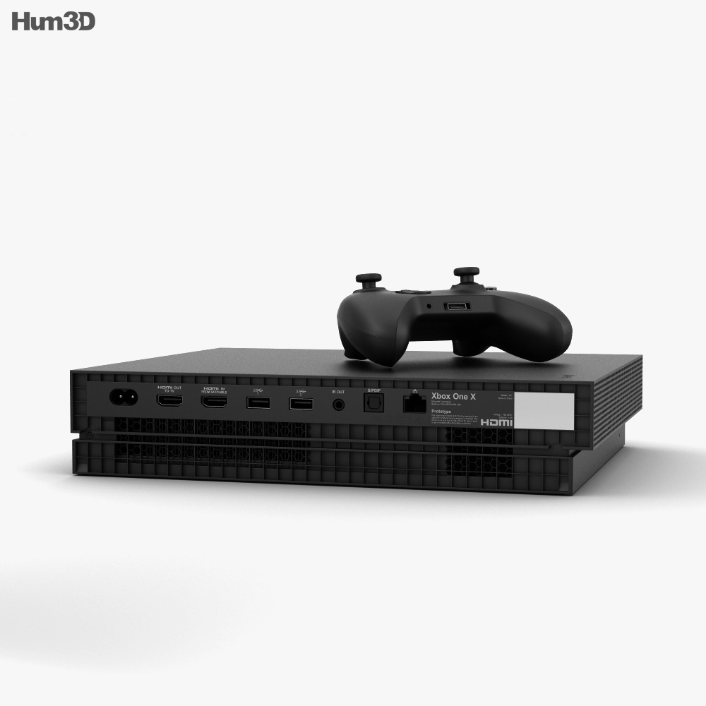 Microsoft Xbox One X 3d model