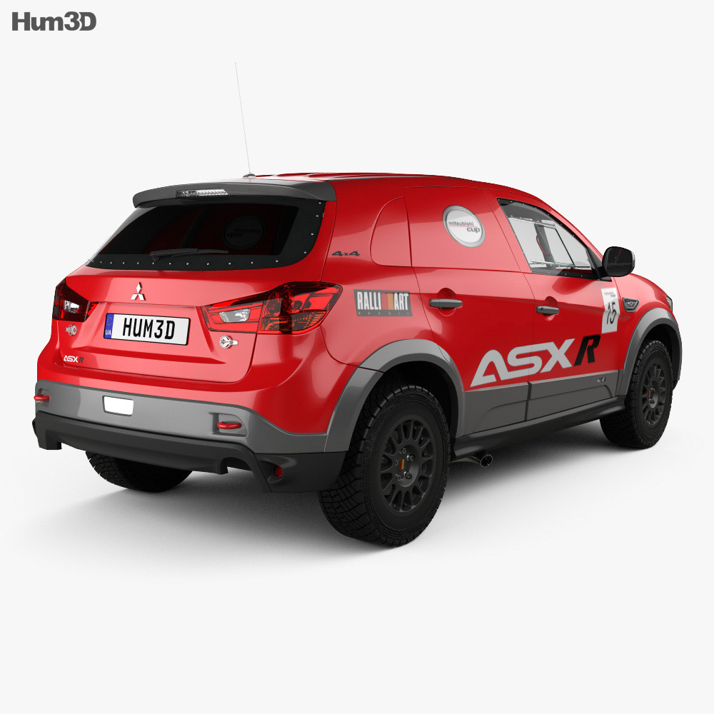 Mitsubishi ASX R 2016 3D模型 后视图