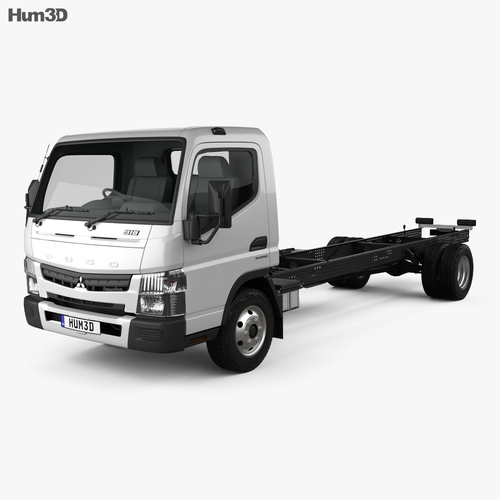 Mitsubishi Fuso Canter 918 Wide Single Cab Chassis Truck 2019 3d model