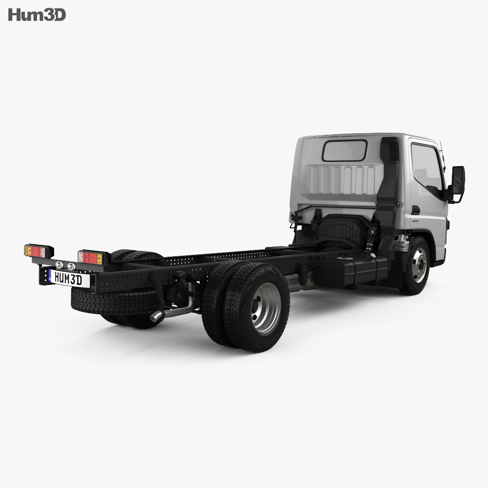 Mitsubishi Fuso Canter (515) City Single Cab Low Roof Chassis Truck 2019 3d model back view