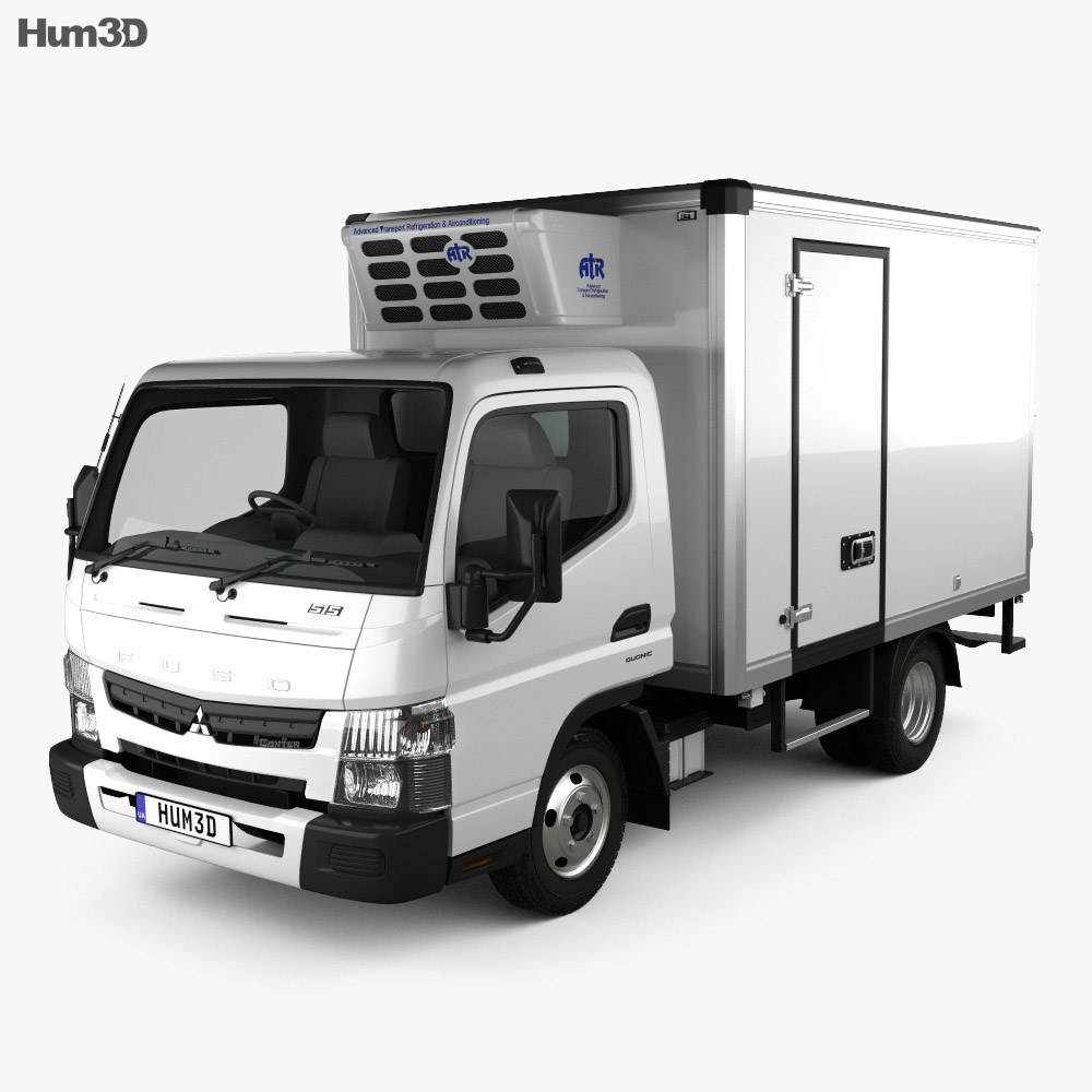 Mitsubishi Fuso Canter (515) Wide Single Cab Refrigerator Truck 2019 3d model