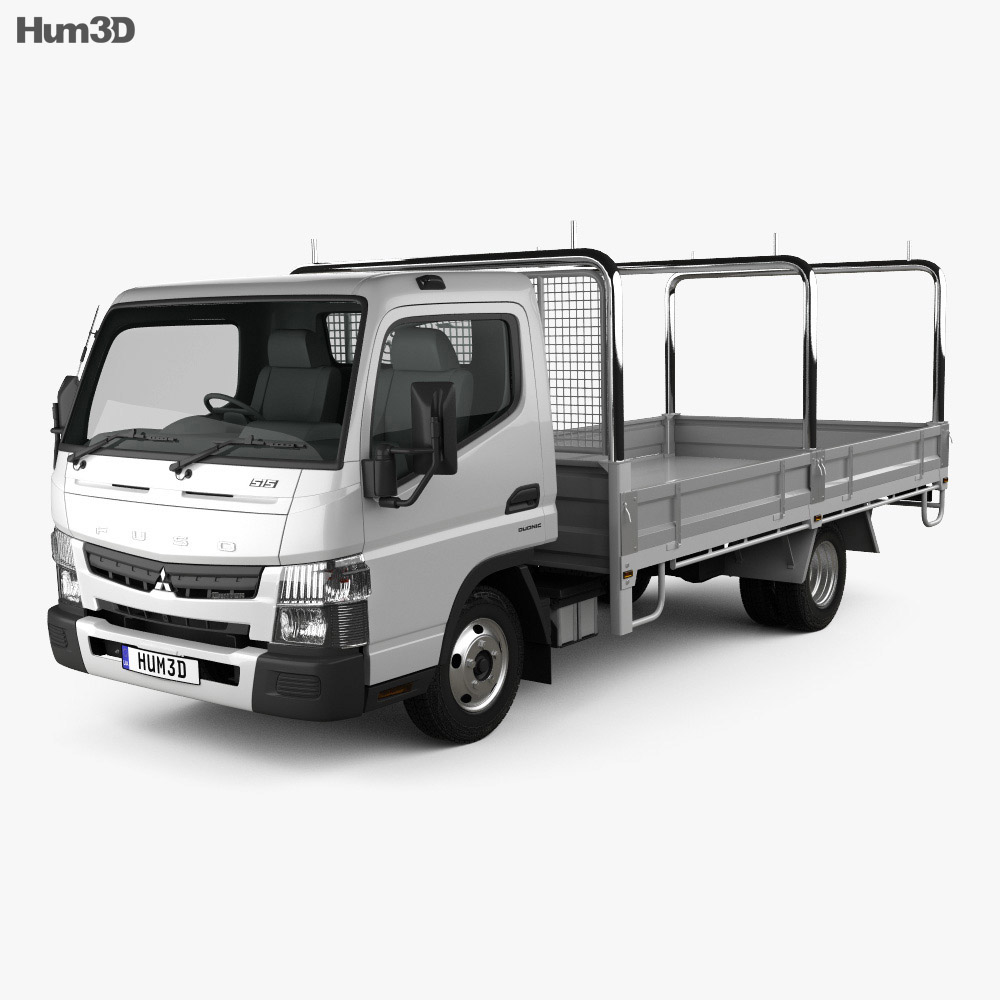 Mitsubishi Fuso Canter (515) Wide Cabina Simple Tray Truck 2016 Modelo 3D