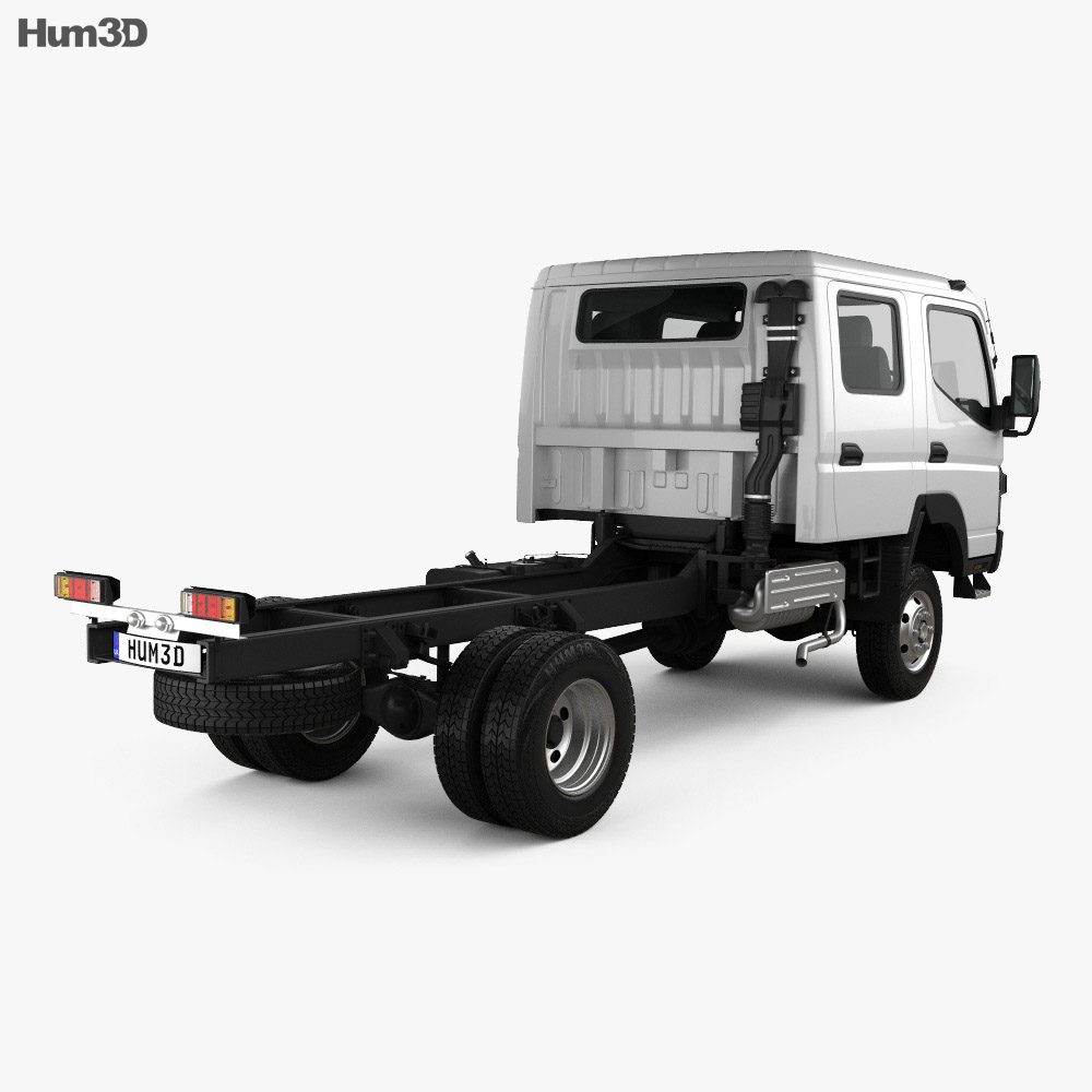 Mitsubishi Fuso Canter (FG) Wide Crew Cab Chassis Truck 2019 3d model back view