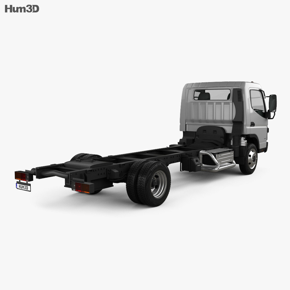 Mitsubishi Fuso Chassis Truck 2016 3d model back view