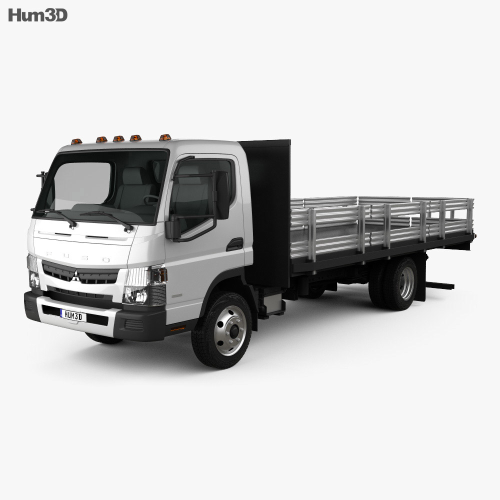 Mitsubishi Fuso Flatbed Truck 2016 Modello 3D