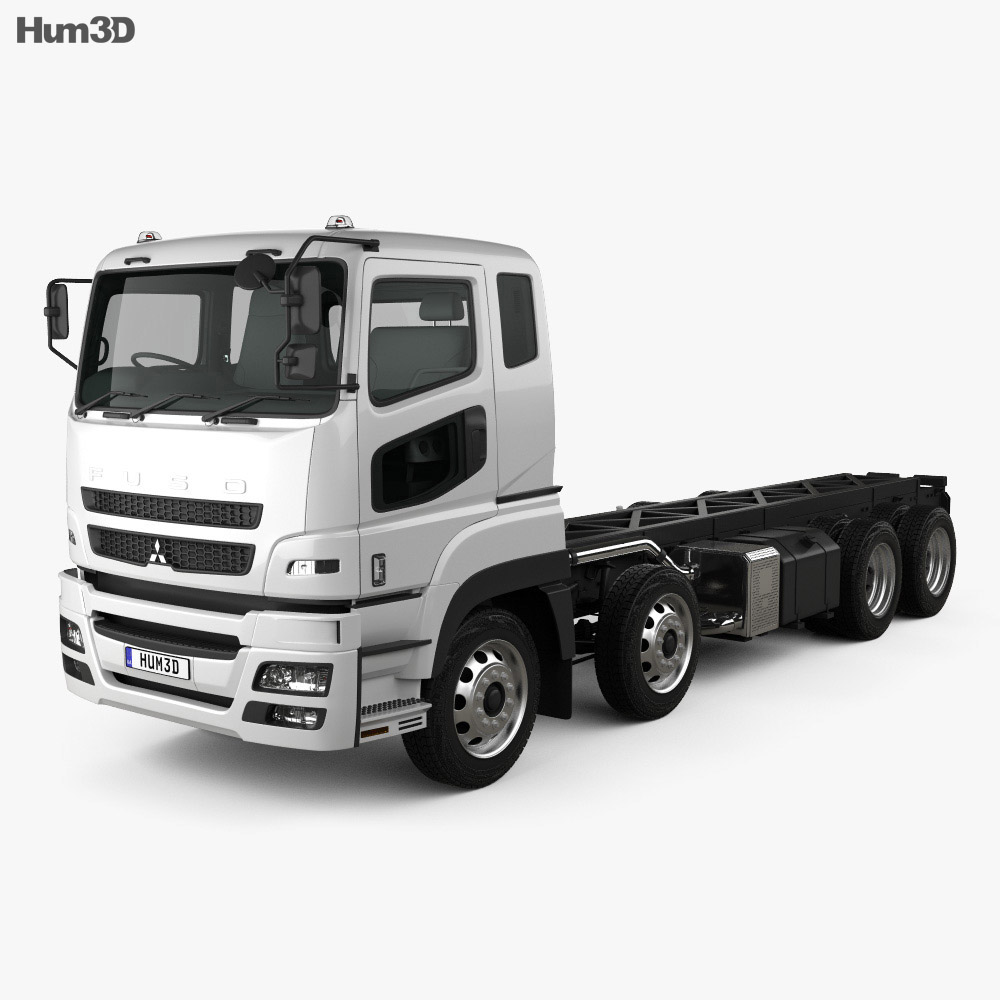 Mitsubishi Fuso Heavy Chassis Truck with HQ interior 2020 3d model