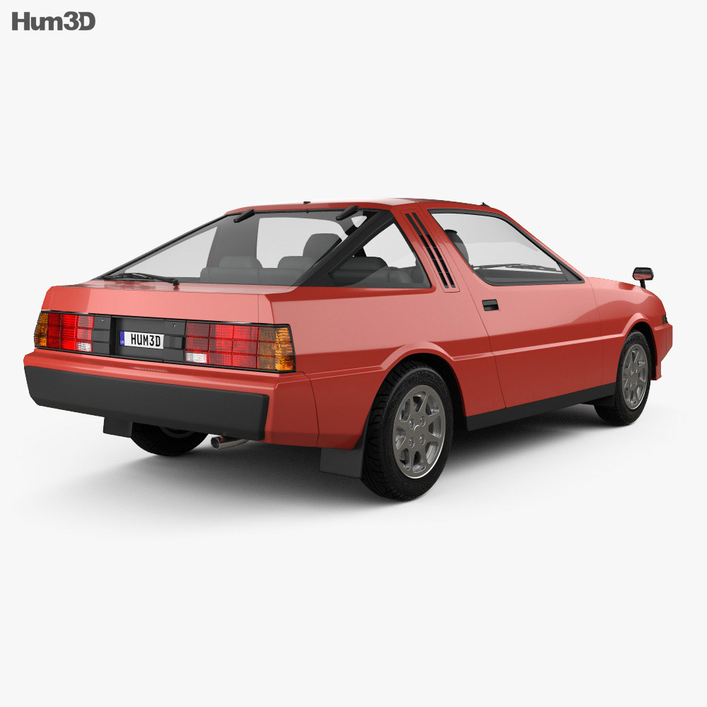 Mitsubishi Starion Turbo GSR III 1982 3D模型 后视图