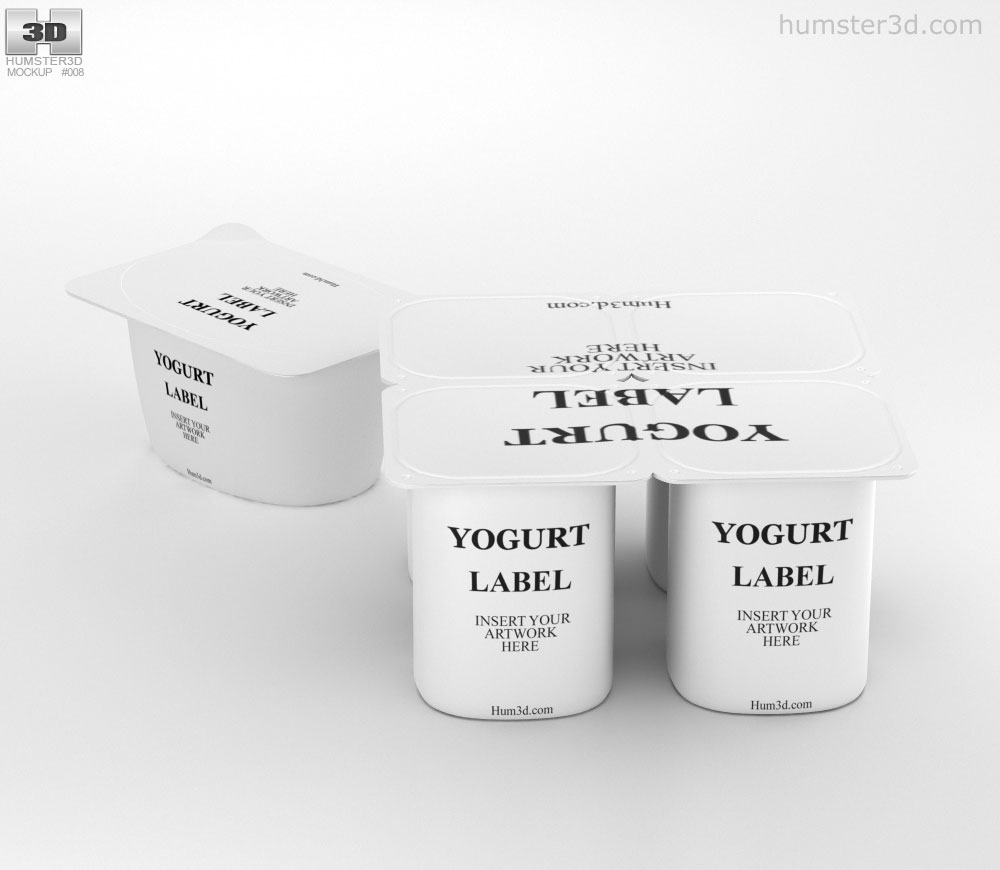 Download Yogurt Containers 3D model - Food on Hum3D