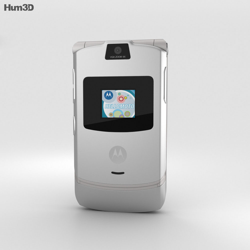 Motorola Razr V3 Silver 3d Model Electronics On Hum3d