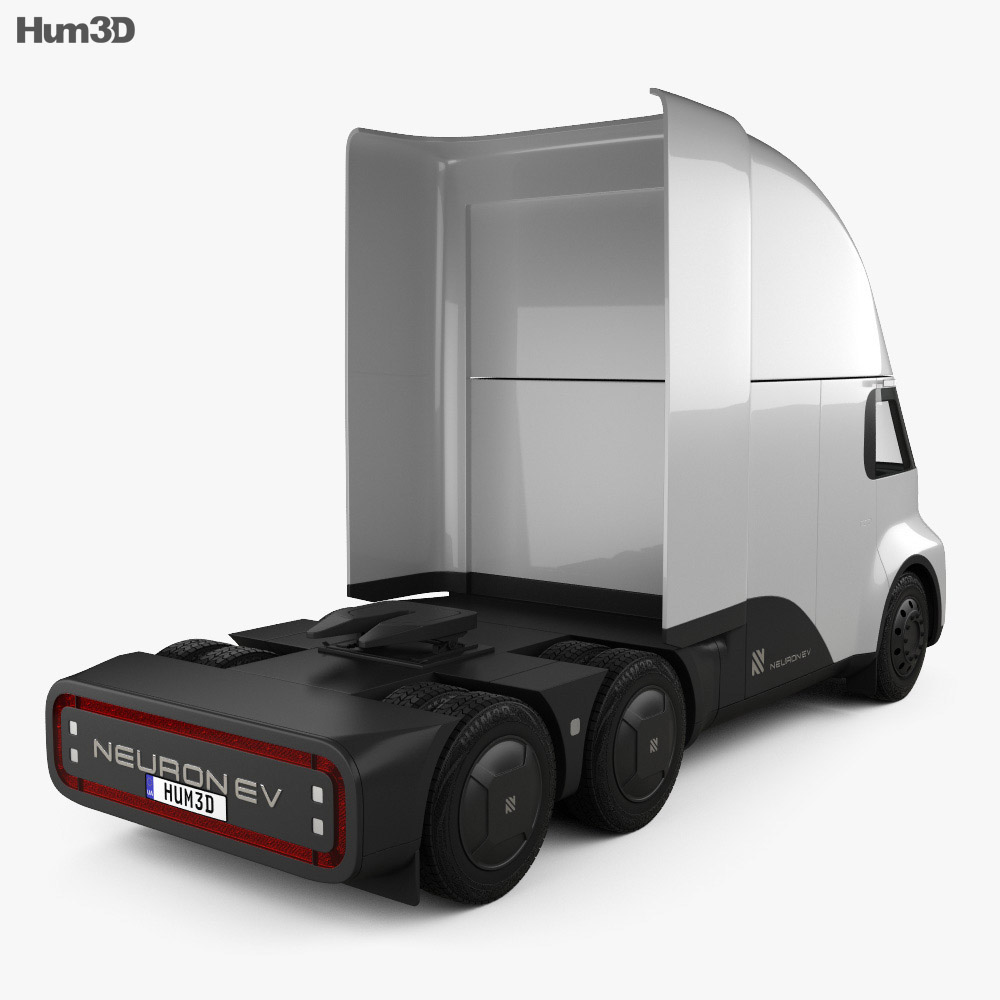 Neuron EV TORQ Tractor Truck 2022 3d model back view
