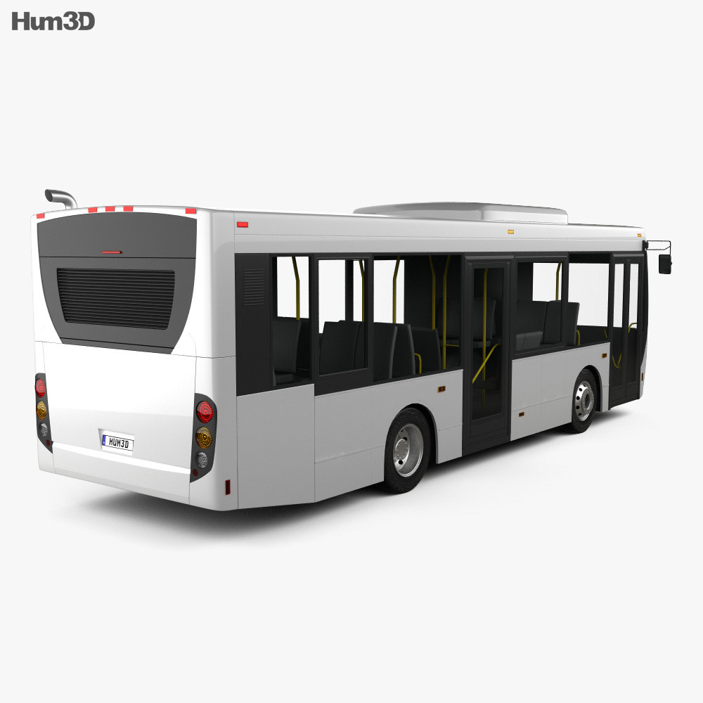 New Flyer MiDi bus 2016 3d model back view