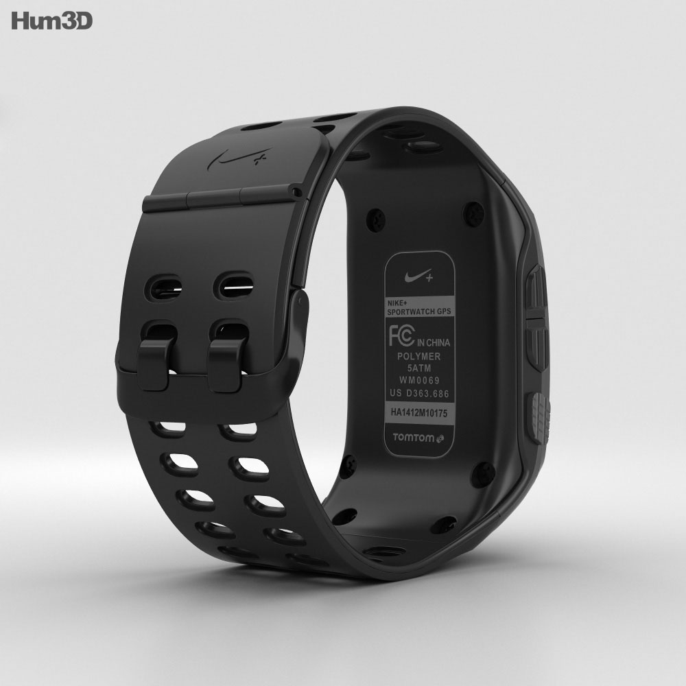 Nike+ SportWatch GPS 黑色的3D模型- 电子产品on Hum3D
