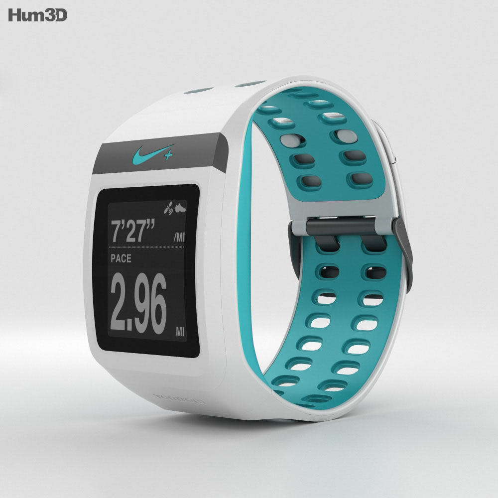 abrazo Mayordomo Monótono Nike+ SportWatch GPS White/Sport Turquoise 3D model - Electronics on Hum3D