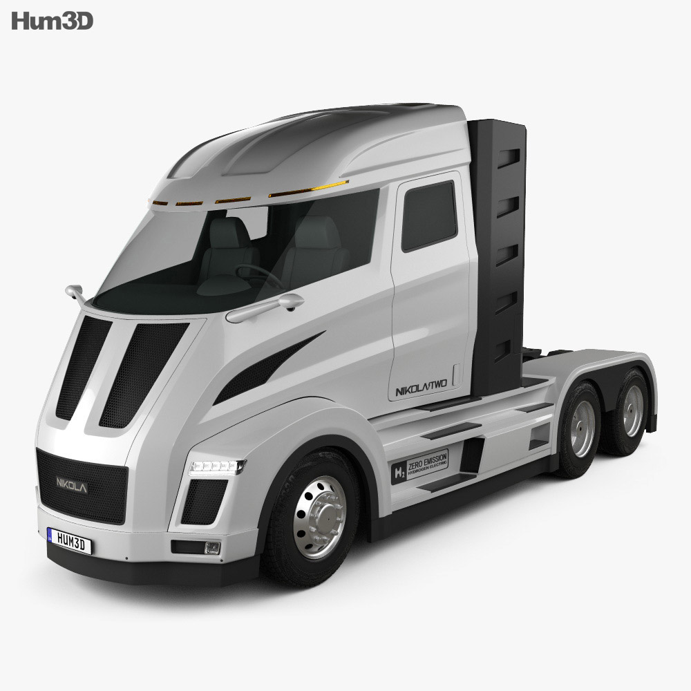 Nikola Two 트랙터 트럭 2020 3D 모델 