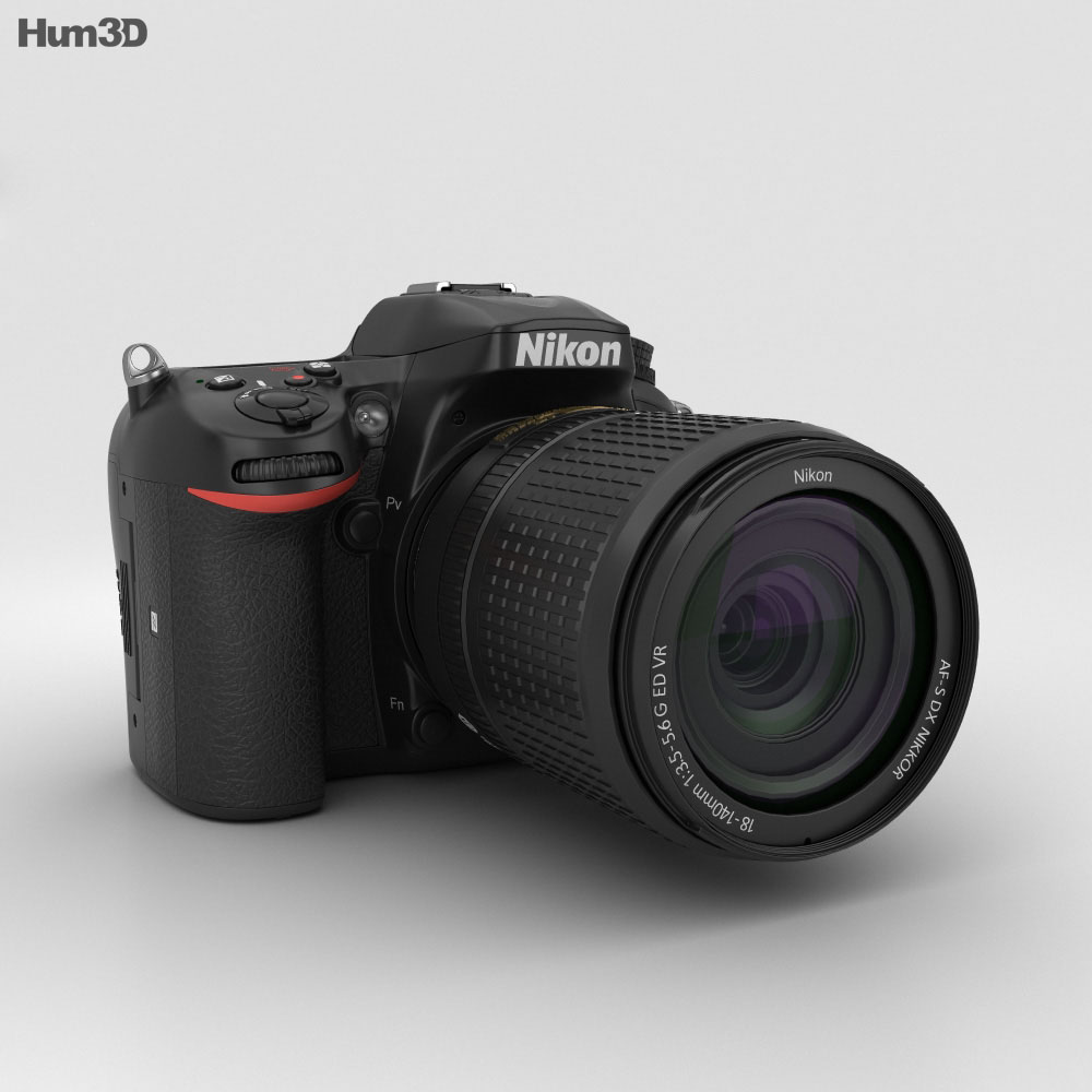 カメラ フィルムカメラ Nikon D7200 3Dモデル
