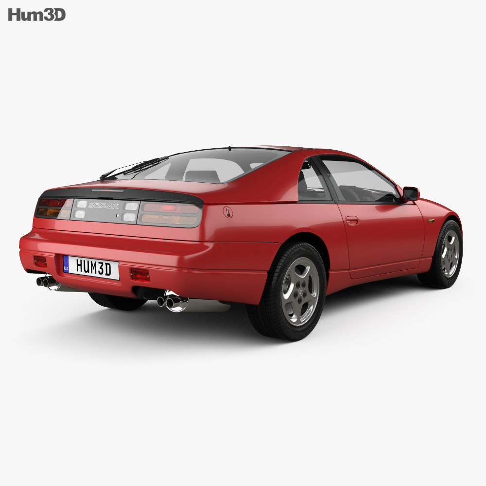Nissan 300ZX (Z32) 2 seater 1993 3d model back view