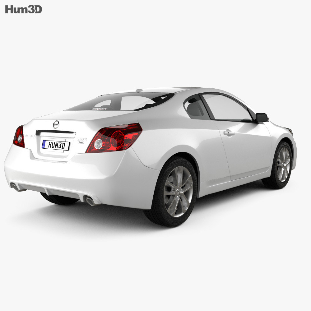 Nissan Altima coupe 2015 3D模型 后视图
