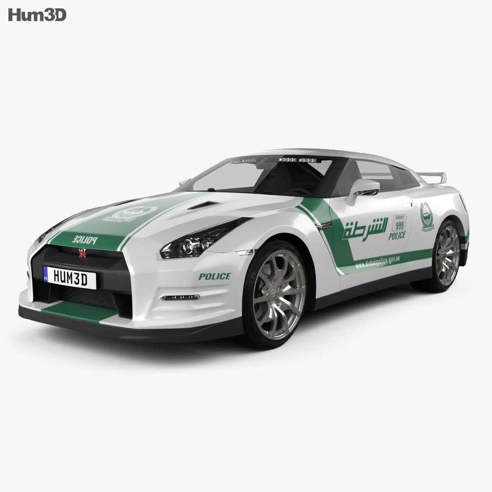 Nissan GT-R (R35) Police Dubai 2016 3d model