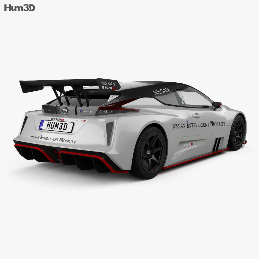 Nissan Leaf Nismo RC 2021 3D模型 后视图