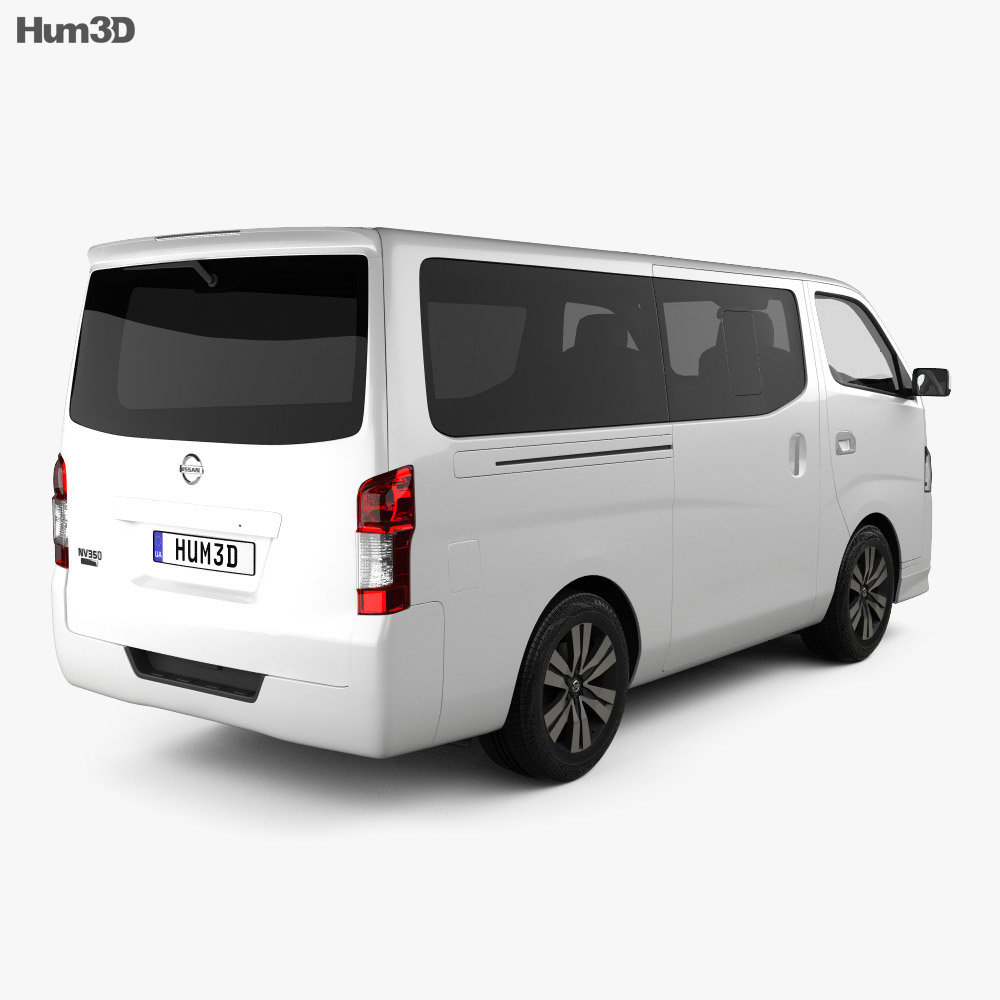 Nissan NV350 Caravan 2016 3D模型 后视图