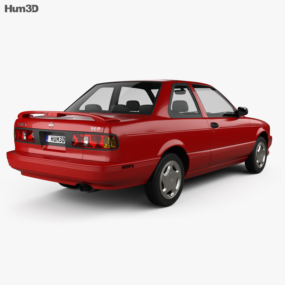 Nissan Sentra SE-R coupe 1994 3d model back view