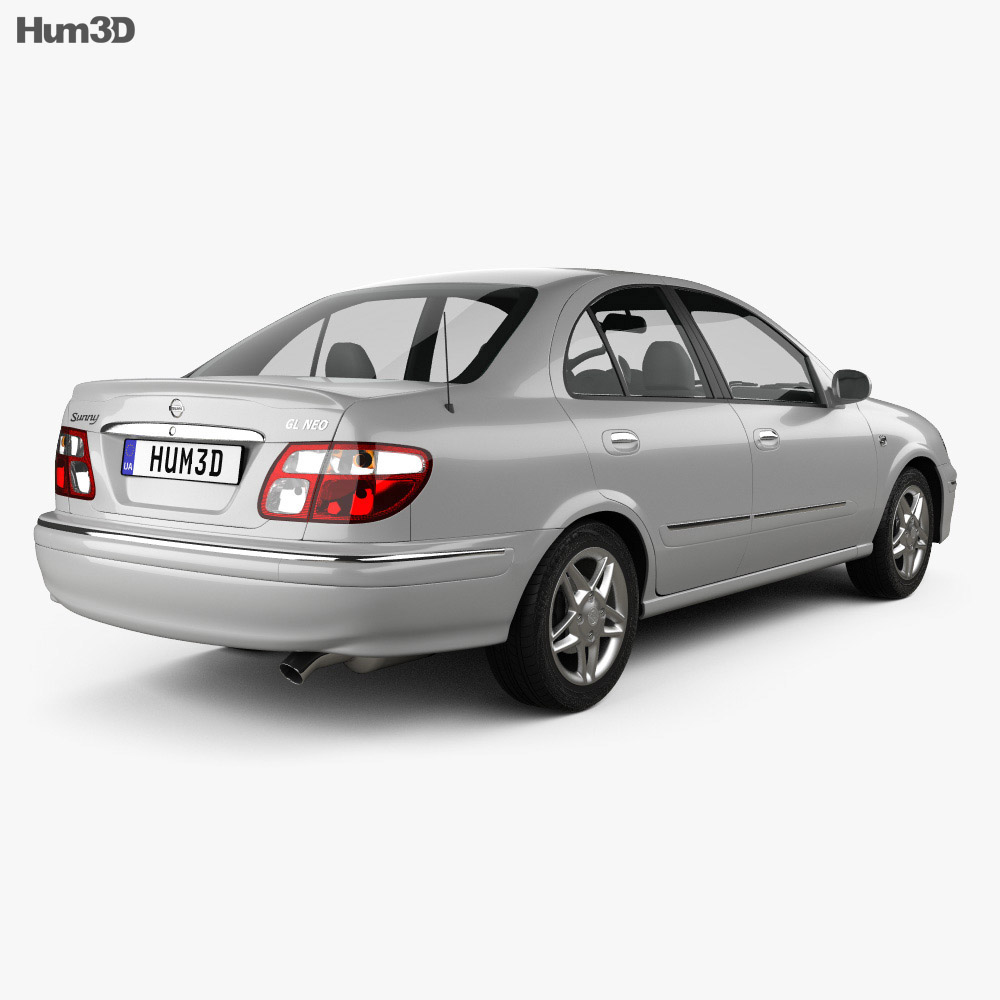 Nissan Sunny Neo GL 2014 3d model back view