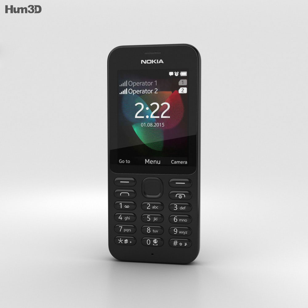 Nokia 222 黑色的 3D模型
