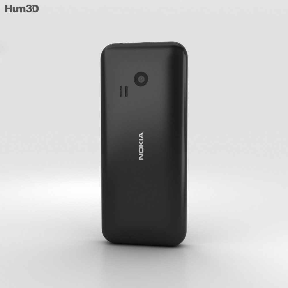 Nokia 222 黒 3Dモデル