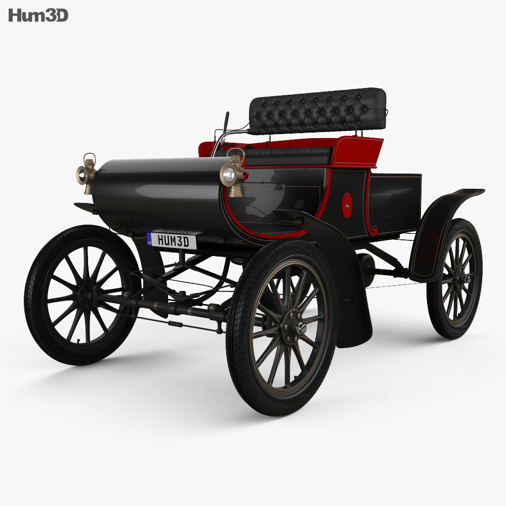 Oldsmobile Model R Curved Dash Runabout 1901 Modelo 3D