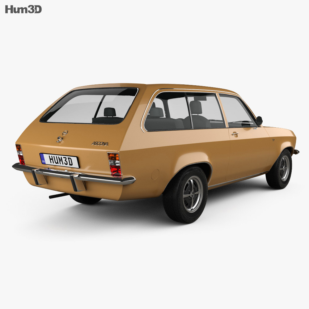 Opel Ascona A Voyage 1970 3d model back view