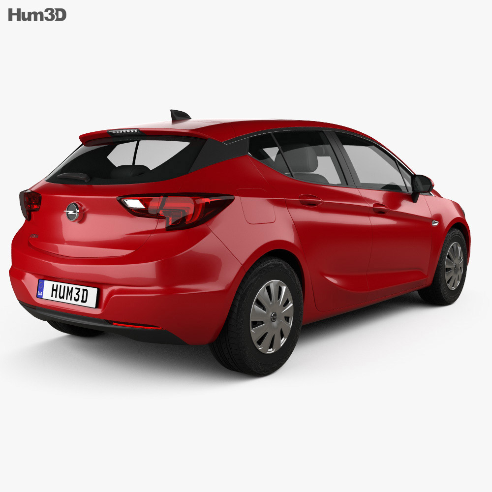 Opel Astra K Selection 2019 3d model back view