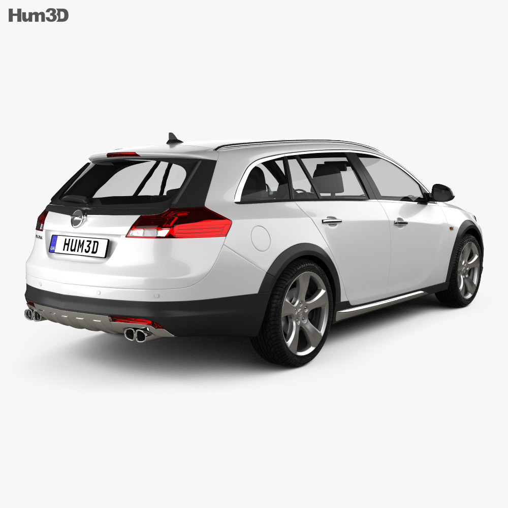 Opel Insignia Cross Four 2015 3d model back view